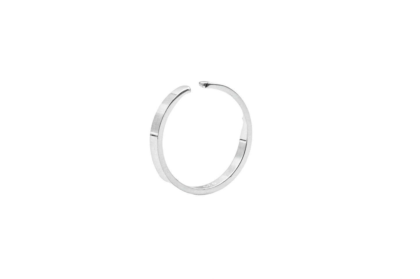 MUSTIN RING MIDI & TOE PLAIN SILVER RING