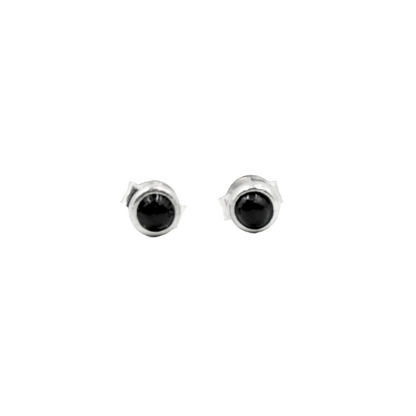 ARHE EARRINGS BLACK AGATE STUDS