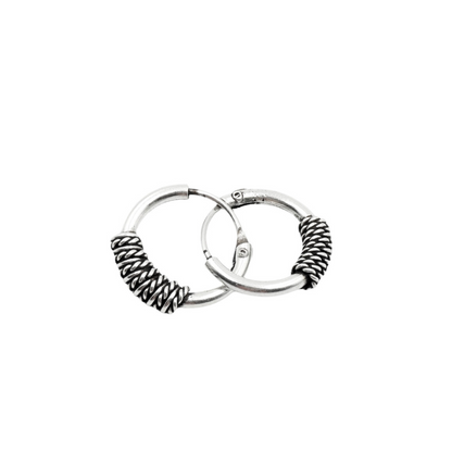 XIHU 12 BALI HOOPS SILVER BALI HOOPS 12 MM