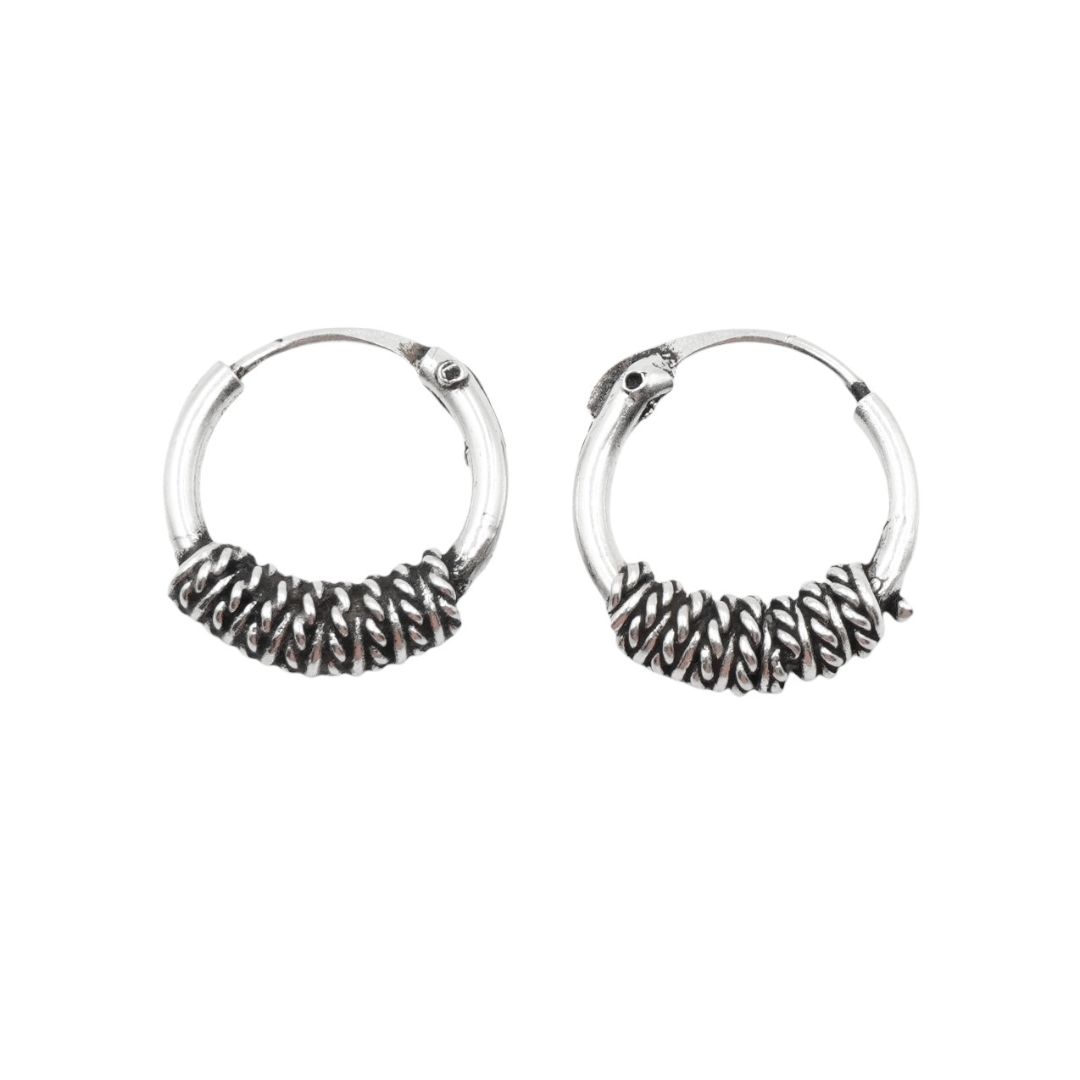 XIHU 13 BALI HOOPS SILVER BALI HOOPS 13 MM