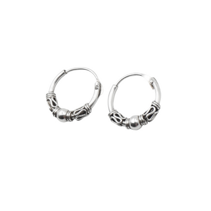 KIXIL 12 BALI HOOPS SILVER BALI HOOPS 12 MM