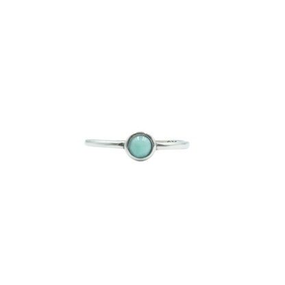 KUNI RING ROUND LARIMAR RING