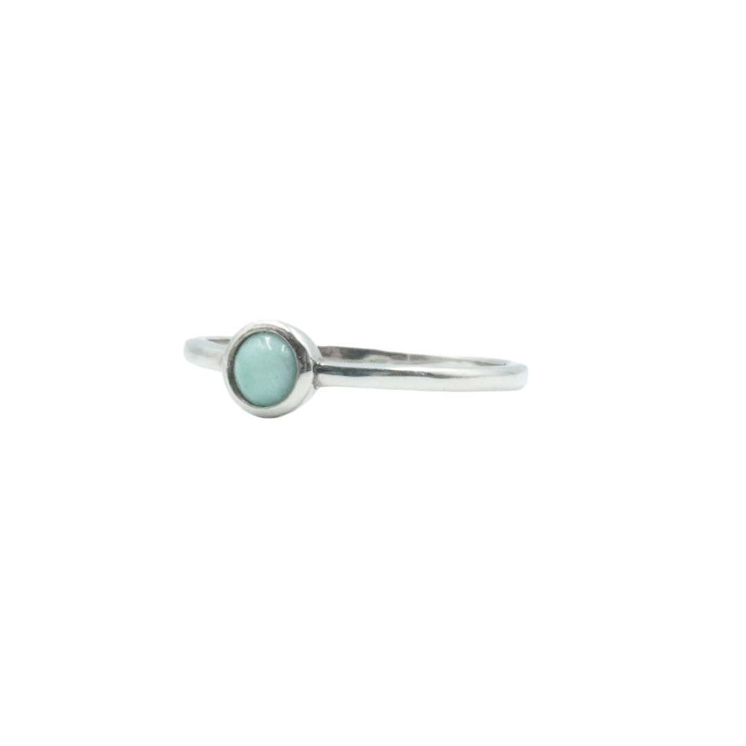 KUNI RING ROUND LARIMAR RING