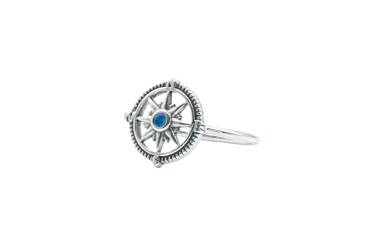 TAUXE RING SILVER COMPASS