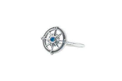 TAUXE RING SILVER COMPASS