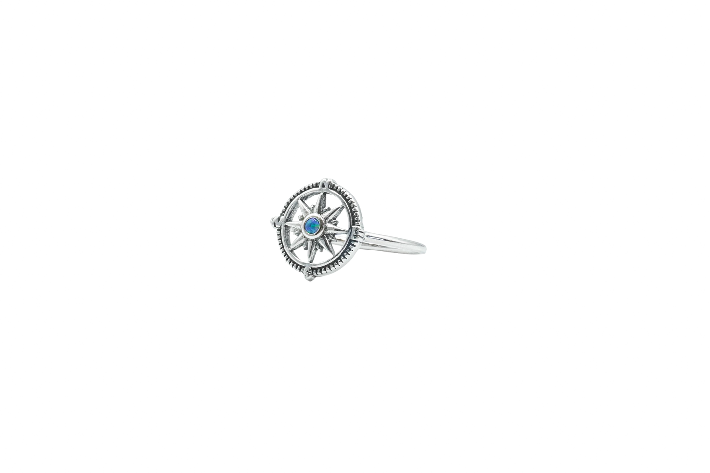 TAUXE RING SILVER COMPASS