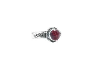 XOOK RING BOHO RED CORAL RING