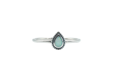 YAITA RING WHITE OPAL DROPLET RING