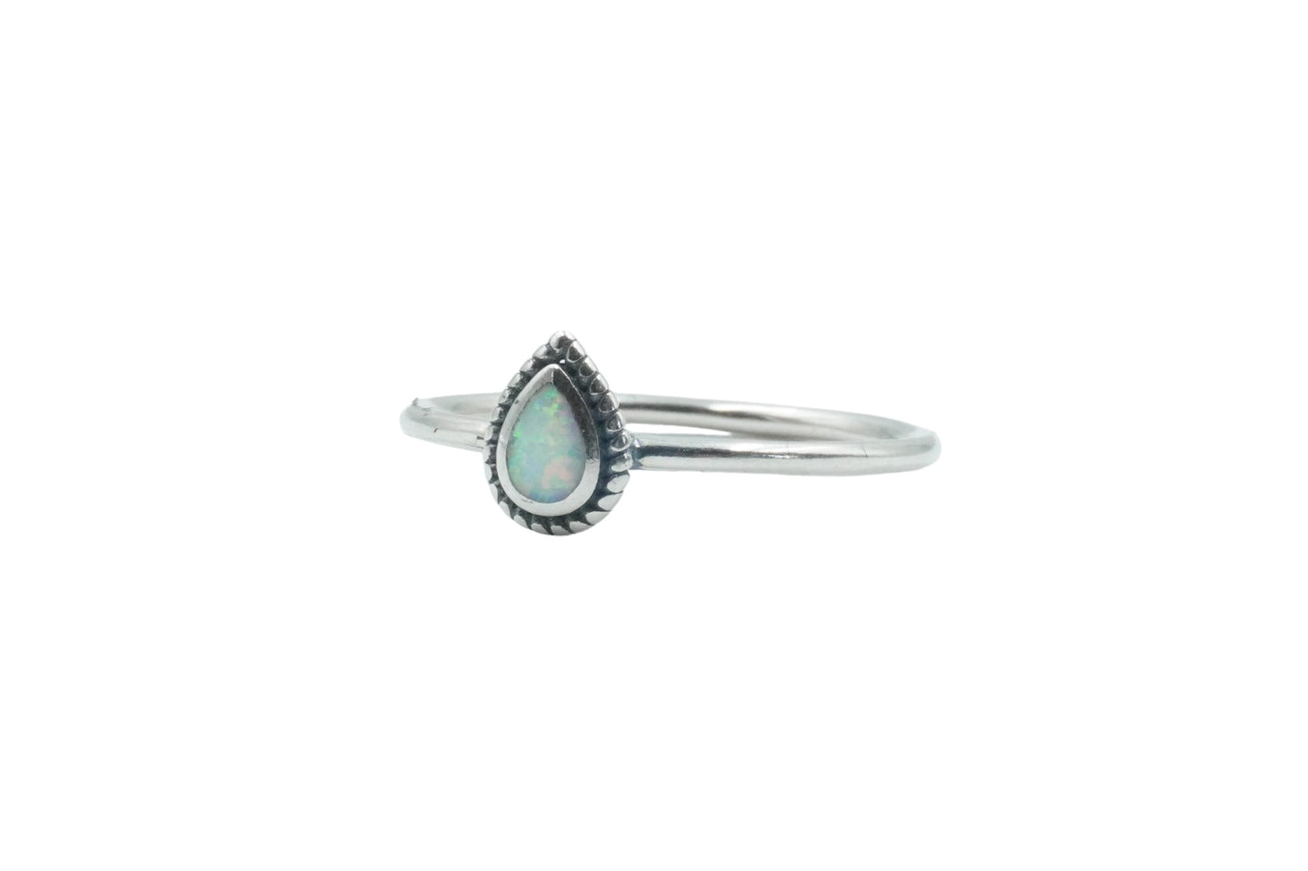 YAITA RING WHITE OPAL DROPLET RING