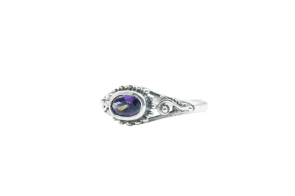 CHAK RING OVAL AMETHYST CZ