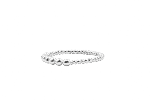 TSIKERI RING SILVER BEADS