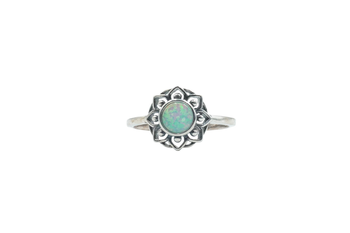 TSIKI RING WHITE OPAL MANDAL RING