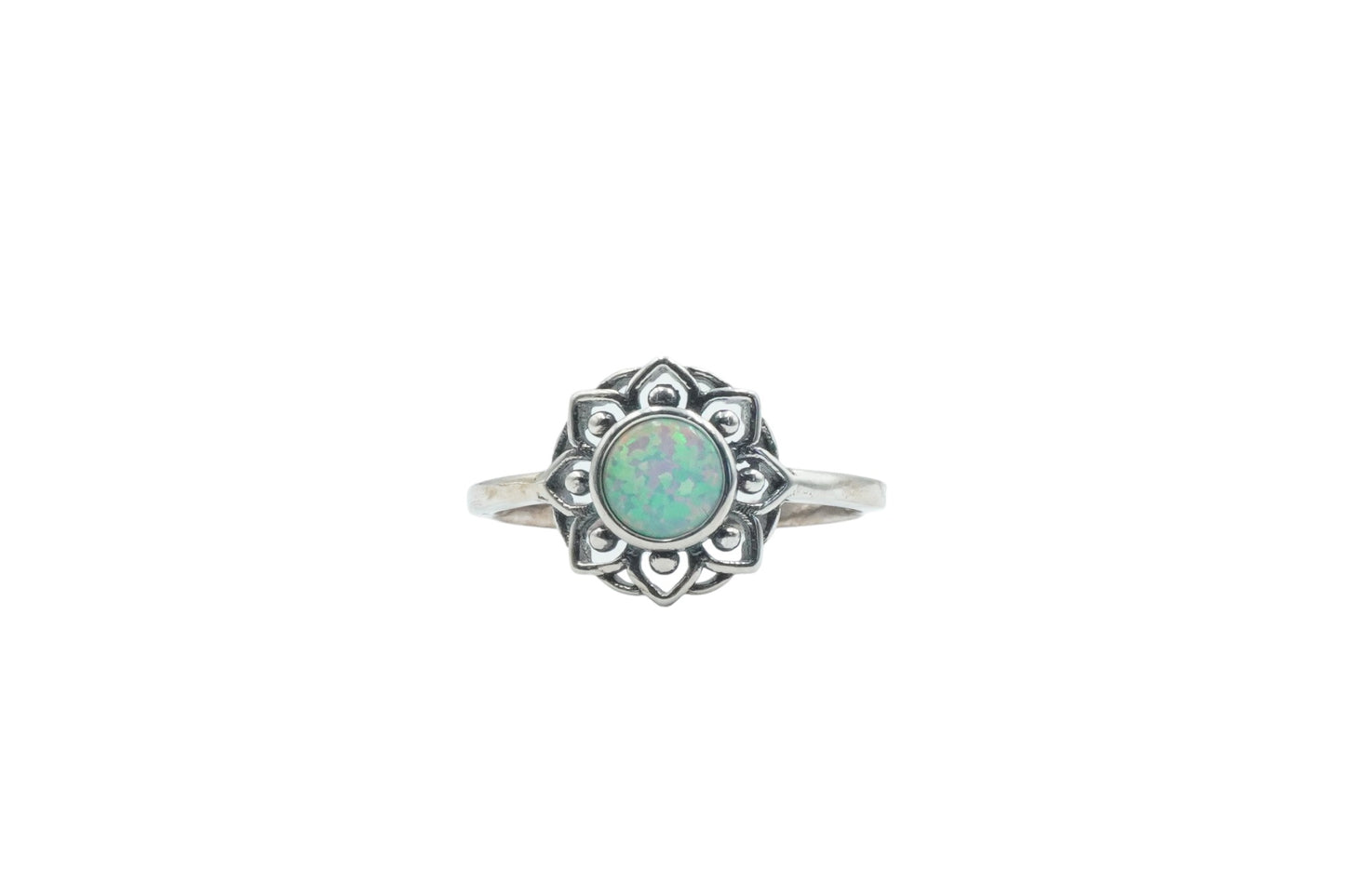 TSIKI RING WHITE OPAL MANDAL RING