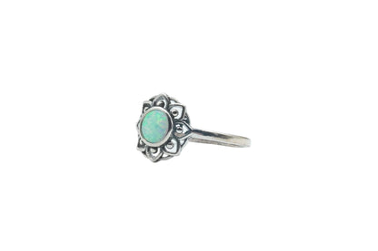 TSIKI RING WHITE OPAL MANDAL RING