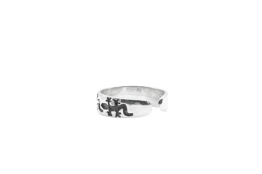 TSIKIN MIDI RING MIDI & TOE SILVER GECKO RING