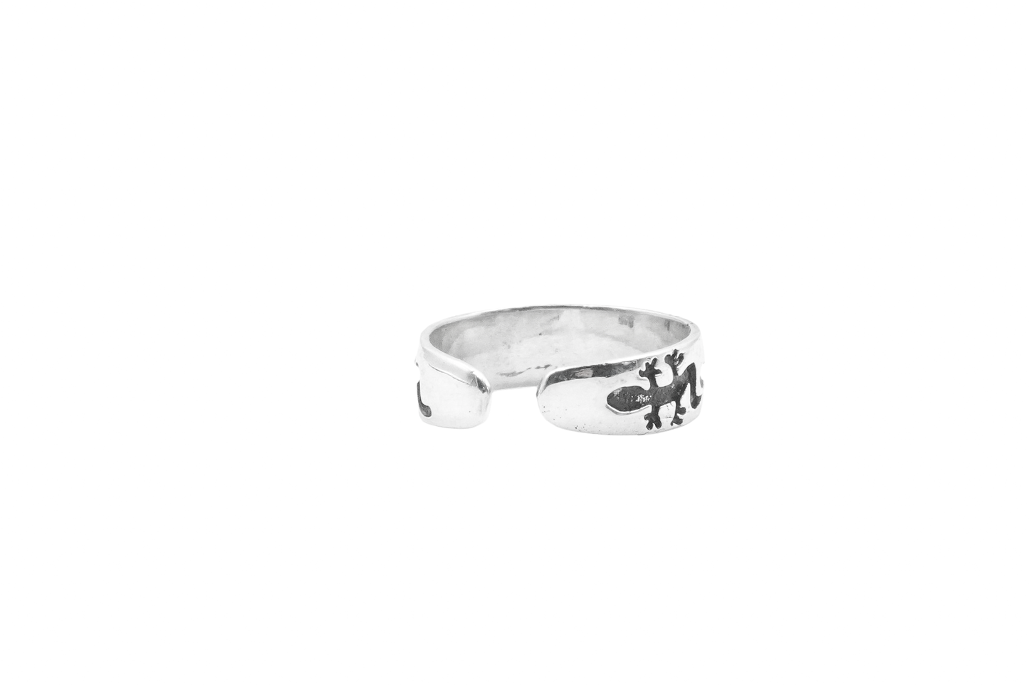 TSIKIN MIDI RING MIDI & TOE SILVER GECKO RING