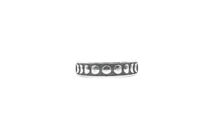 XULINI RING TOE & MIDI MOON PHASES SILVER RING