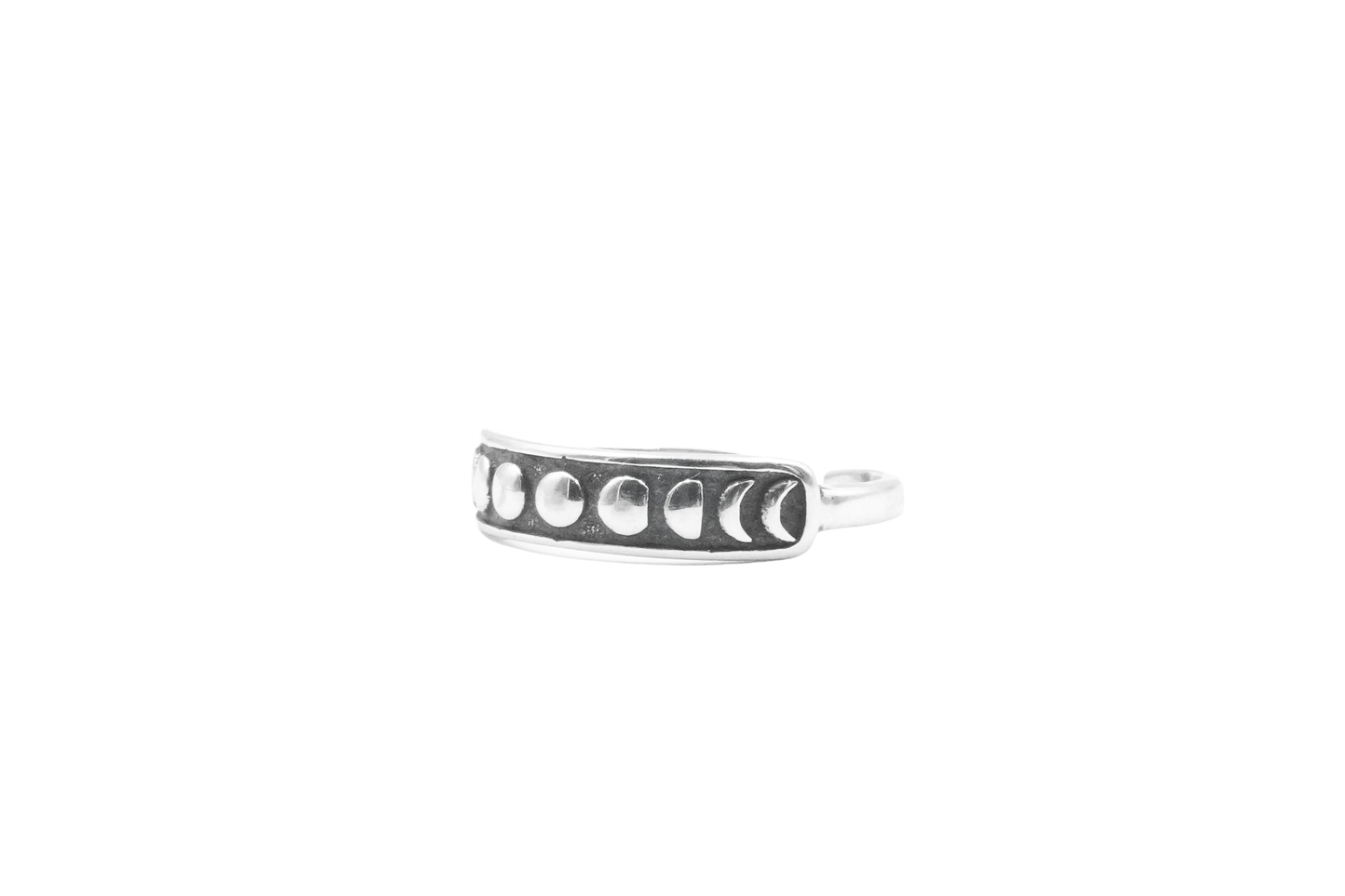 XULINI RING TOE & MIDI MOON PHASES SILVER RING