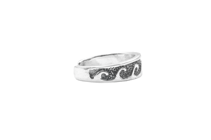 JIRENI RING TOE & MIDI WAVES SILVER BAND