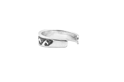 JIRENI RING TOE & MIDI WAVES SILVER BAND