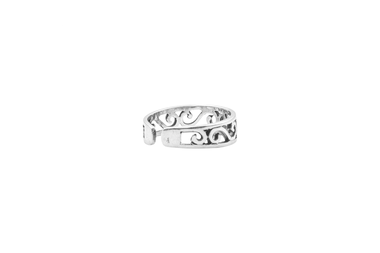 KURIN RING MIDI & TOE RULO SILVER RING