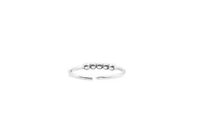 MOLONI MIDI RING MIDI & TOE TINY BEADS SILVER RING