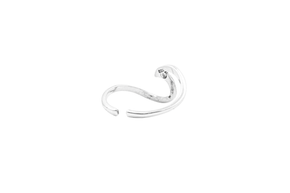 MARHINI RING TOE AND MIDI SILVER WAVE RING