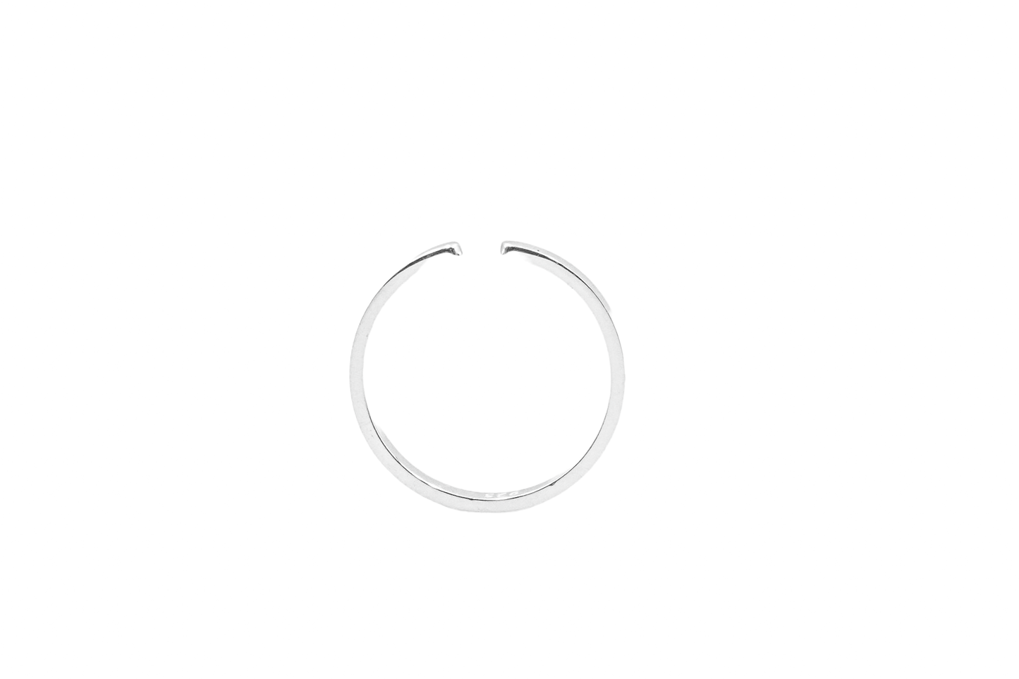 MUSTIN RING MIDI &amp; TOE PLAIN SILVER RING