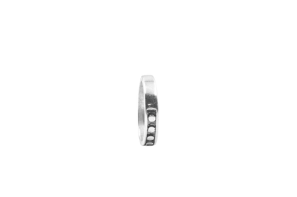 SIBA MIDI RING MIDI & TOE SILVER SMALL DOTS