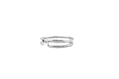 XURI MIDI RING MIDI & TOE TWO SILVER BANDS