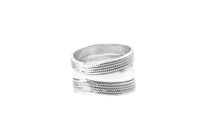 SORI RING DOUBLE SILVER BRAID