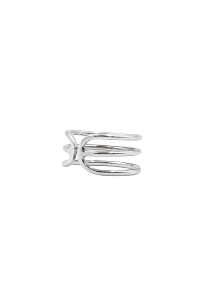 XIRA RING THREE SILVER LINES