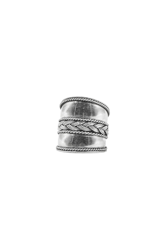 TUKARI RING SILVER BRAID RING