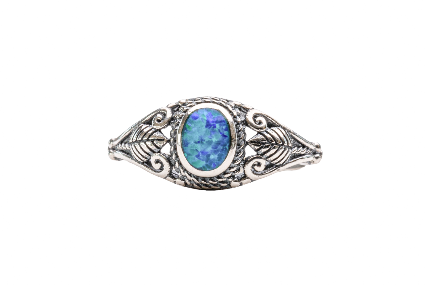 RITI RING OPAL WITH LEAVES RING